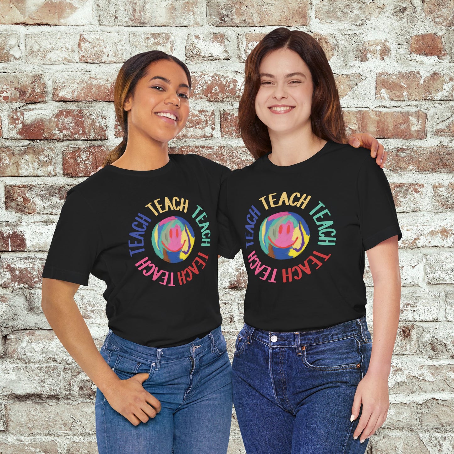 Unisex Soft-Style Teach Teach Teach Shirt for Teachers