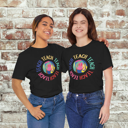 Unisex Soft-Style Teach Teach Teach Shirt for Teachers