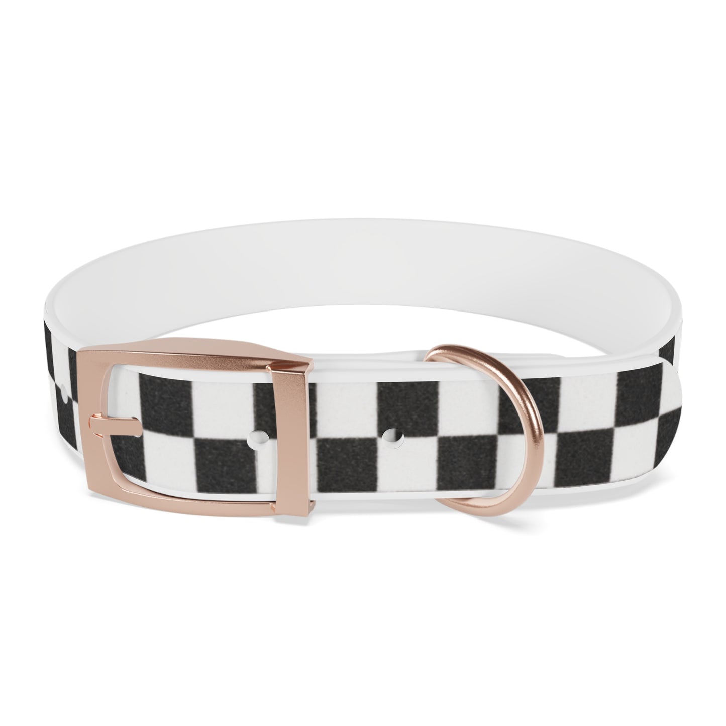 Personalized Checkered Dog Collar