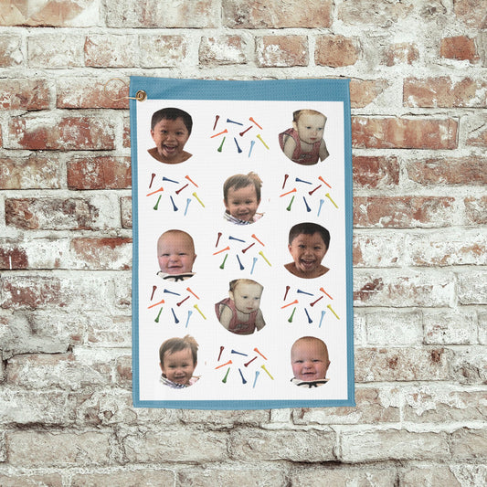 Personalized Golf Towel with Your Kids or Pets Face
