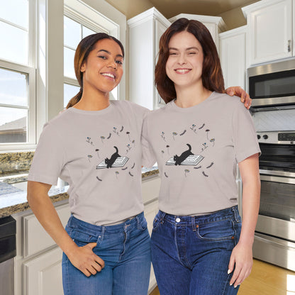 Book Lover's Cat Tee