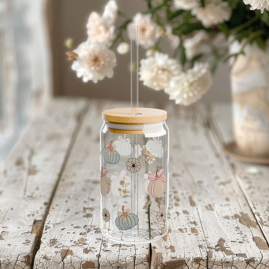 Coquette Fall Sipper, Glass Coffee Mug