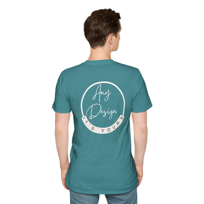 Personalizable Unisex Softstyle T-Shirt- Back Print Only!