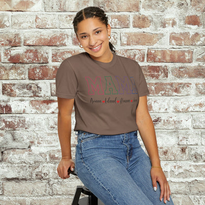Custom MAMA T-Shirt with Kids Names