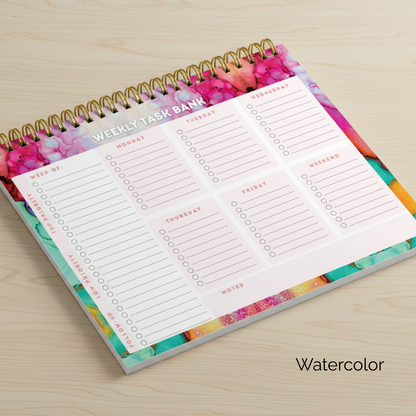 Spiral Bound Undated Weekly Task Bank