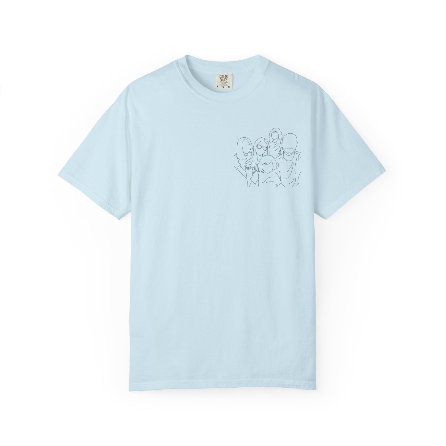Custom Photo Shirt, Minimalist Line Art Unisex T-Shirt