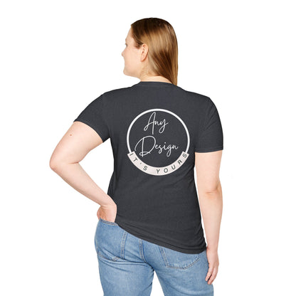 Personalizable Unisex Softstyle T-Shirt- Back Print Only!