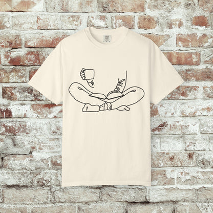Crisscross Reader and Coffee Drinker Unisex T-shirt