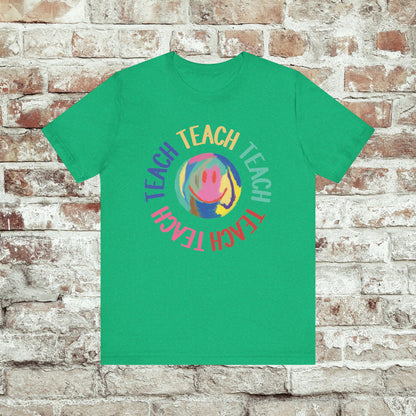 Unisex Soft-Style Teach Teach Teach Shirt for Teachers