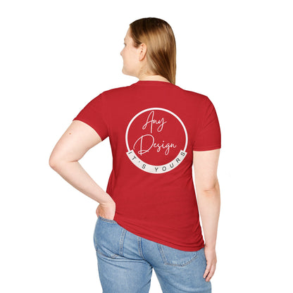 Personalizable Unisex Softstyle T-Shirt- Back Print Only!