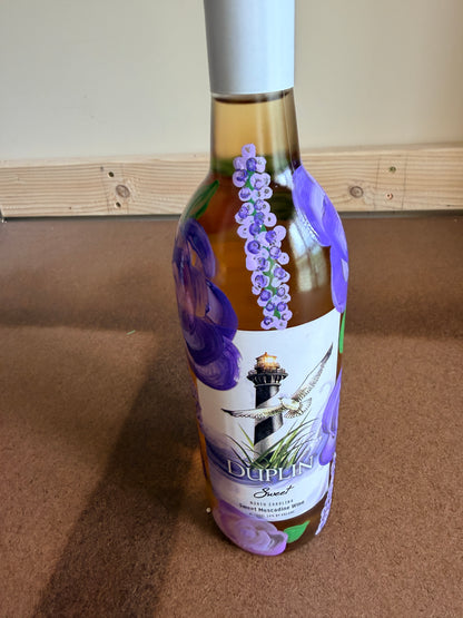 Hand-Painted Glass Bottle