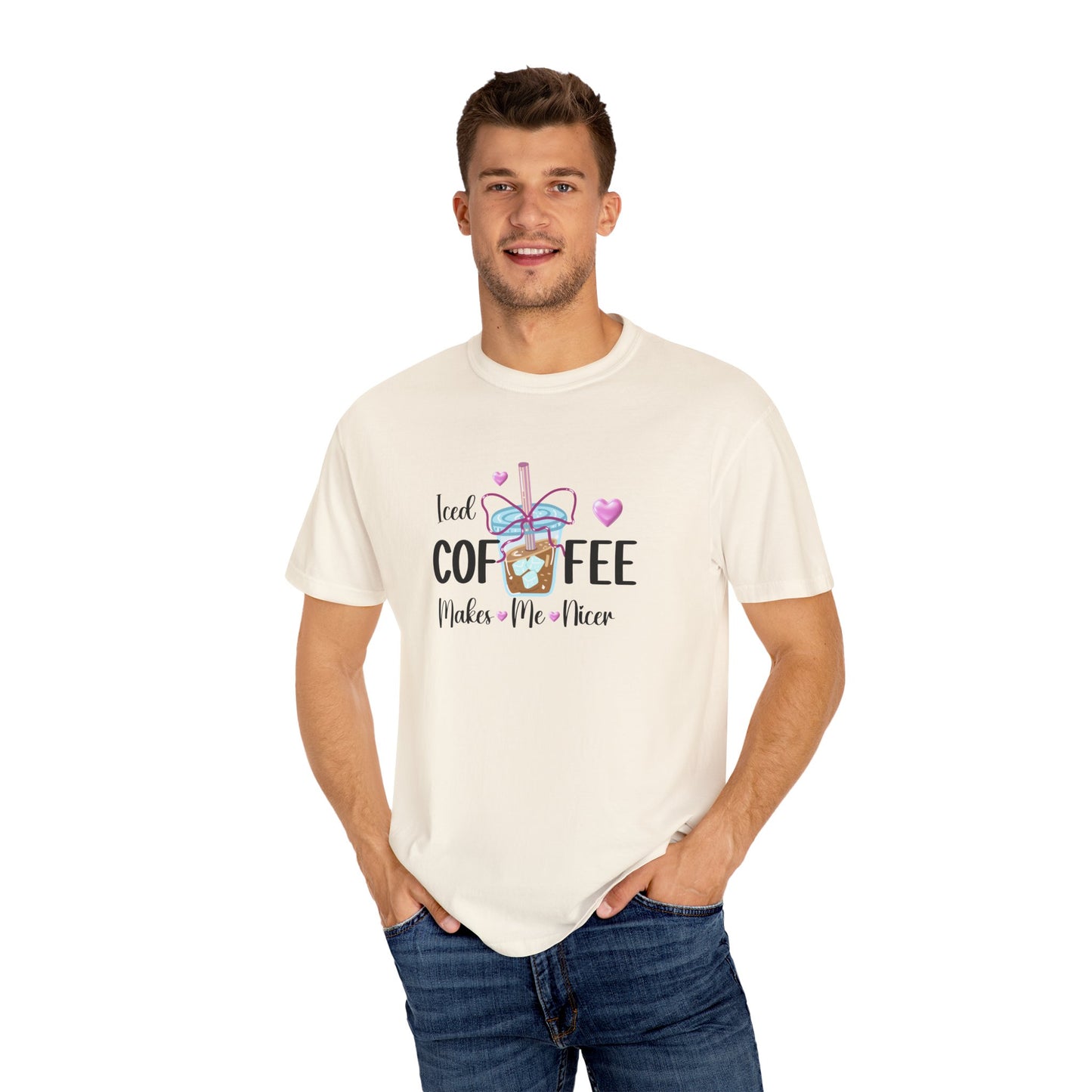 Iced Coffee Makes Me Nicer Comfort Colors T-Shirt
