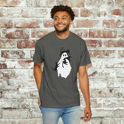 Spooky Ghost & Black Cats Comfort Colors Tee