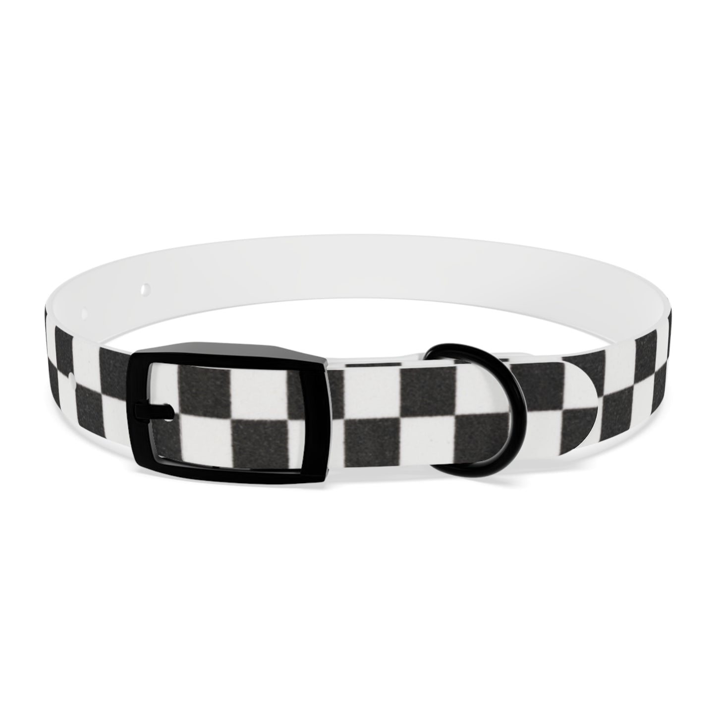 Personalized Checkered Dog Collar