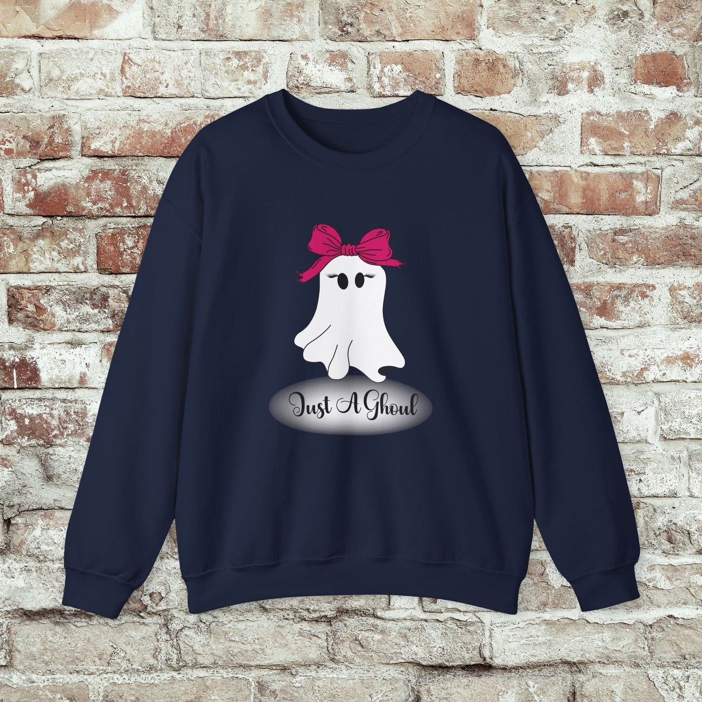 Just A Ghoul Ghost Crewneck Sweatshirt
