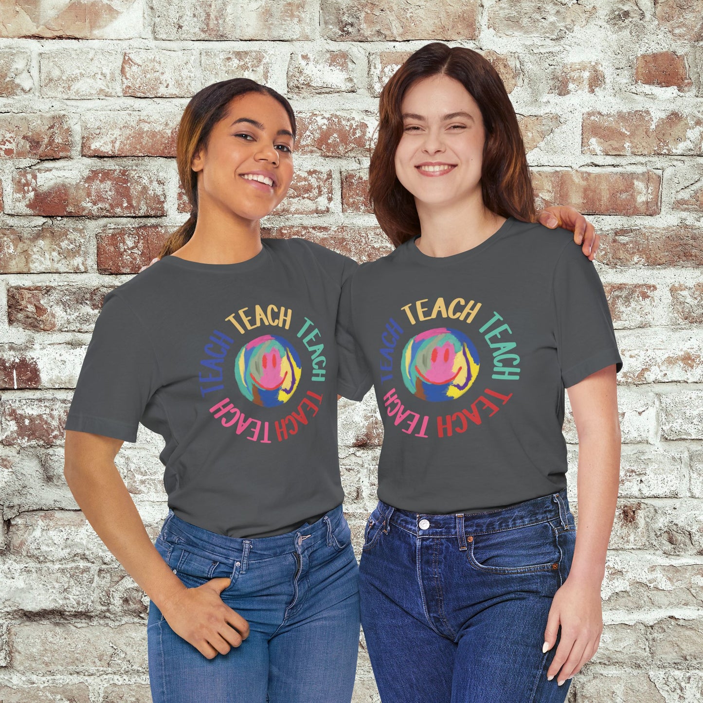 Unisex Soft-Style Teach Teach Teach Shirt for Teachers