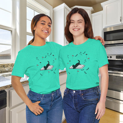 Book Lover's Cat Tee