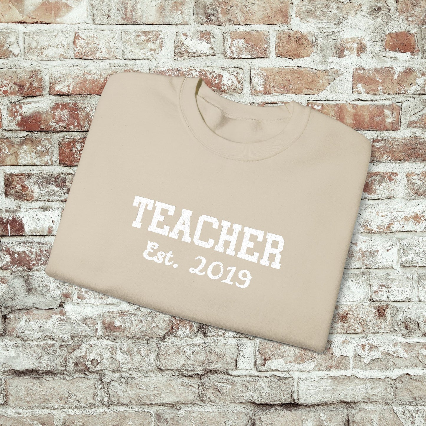 Embroidered Teacher Established (Custom Date) Sweatshirt
