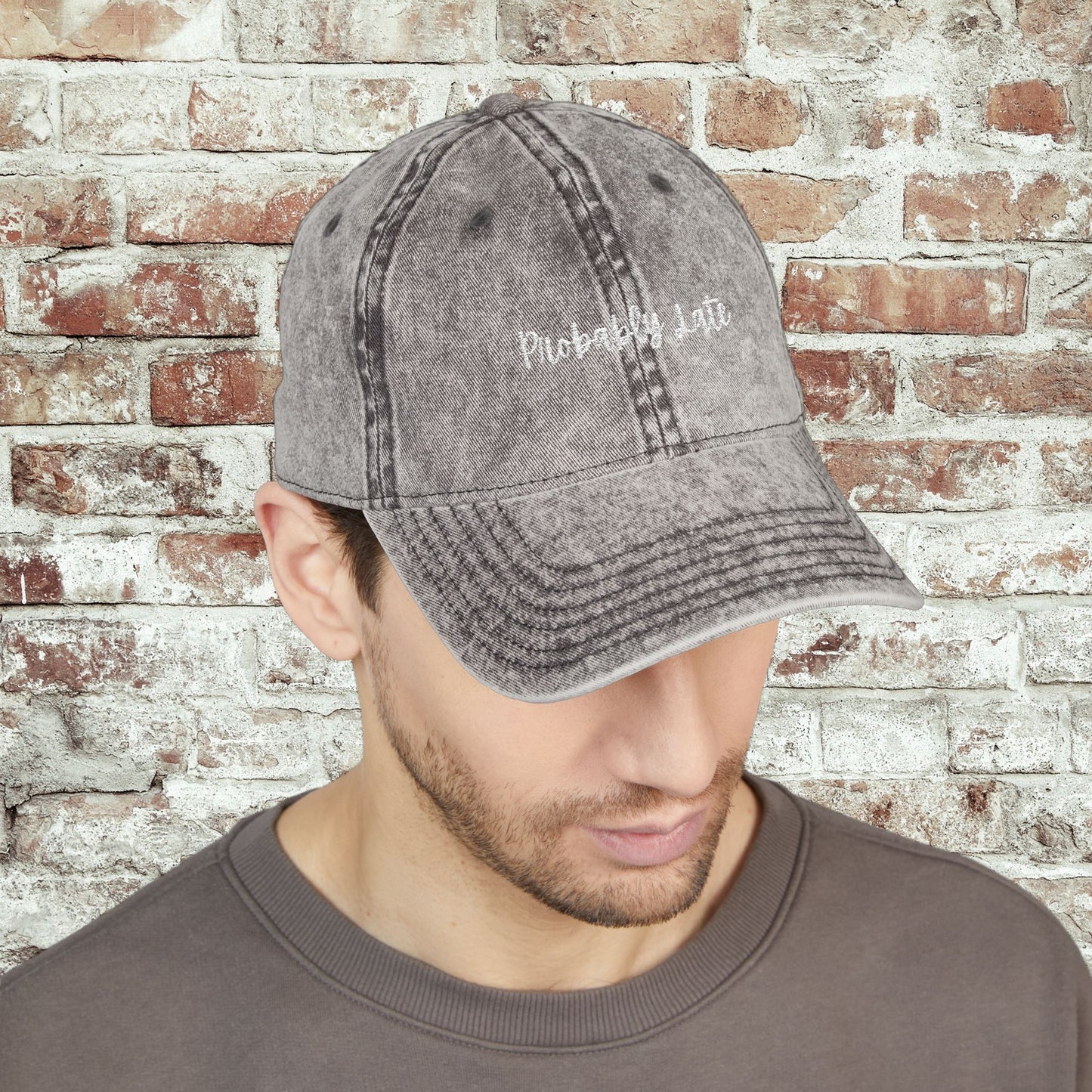 Probably Late Embroidered Distressed Hat