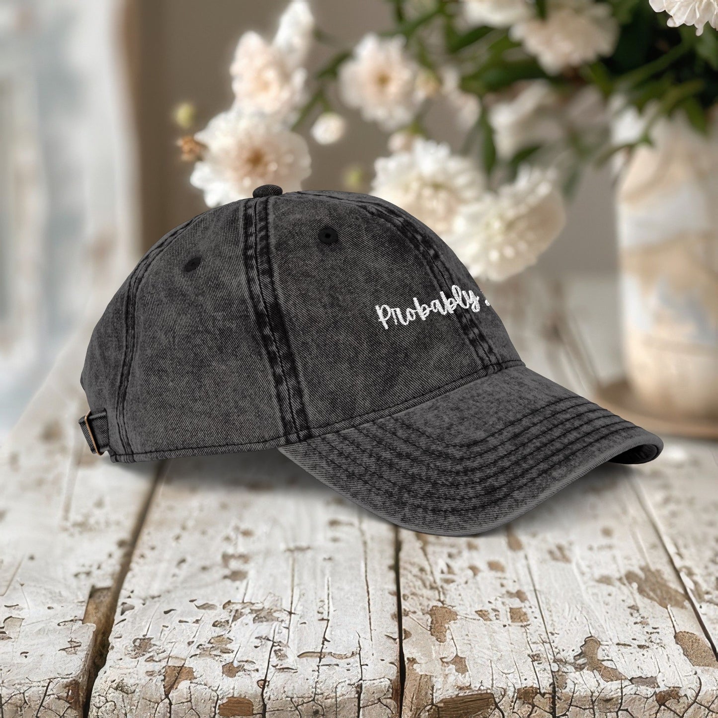 Probably Late Embroidered Distressed Hat