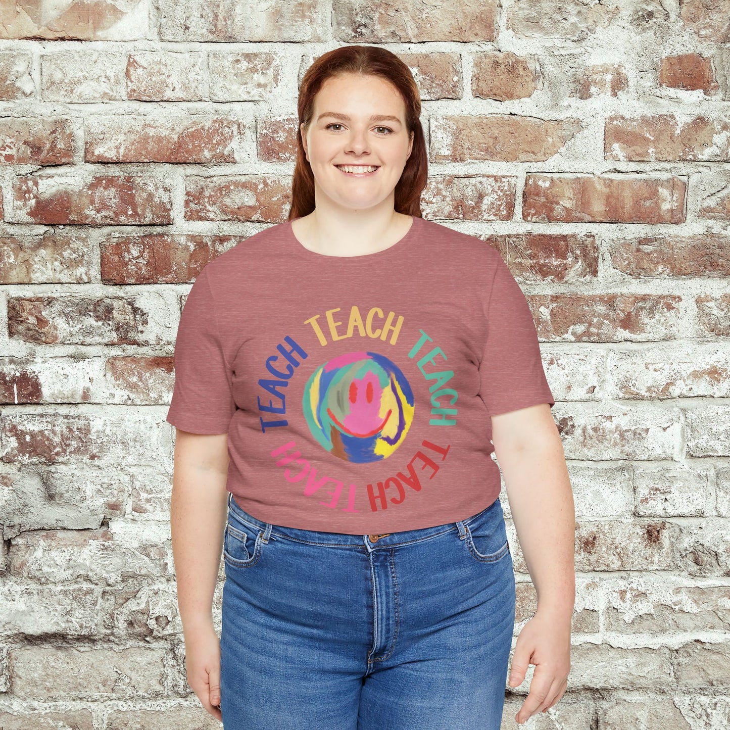 Unisex Soft-Style Teach Teach Teach Shirt for Teachers