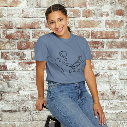 Crisscross Reader and Coffee Drinker Unisex T-shirt