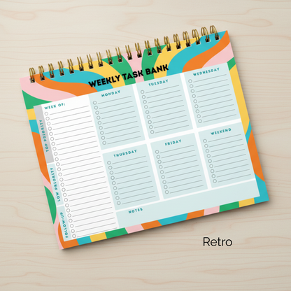 Spiral Bound Undated Weekly Task Bank