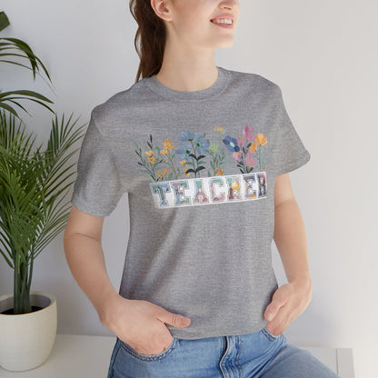 Floral Unisex Soft-Style Teacher Appreciation Tee