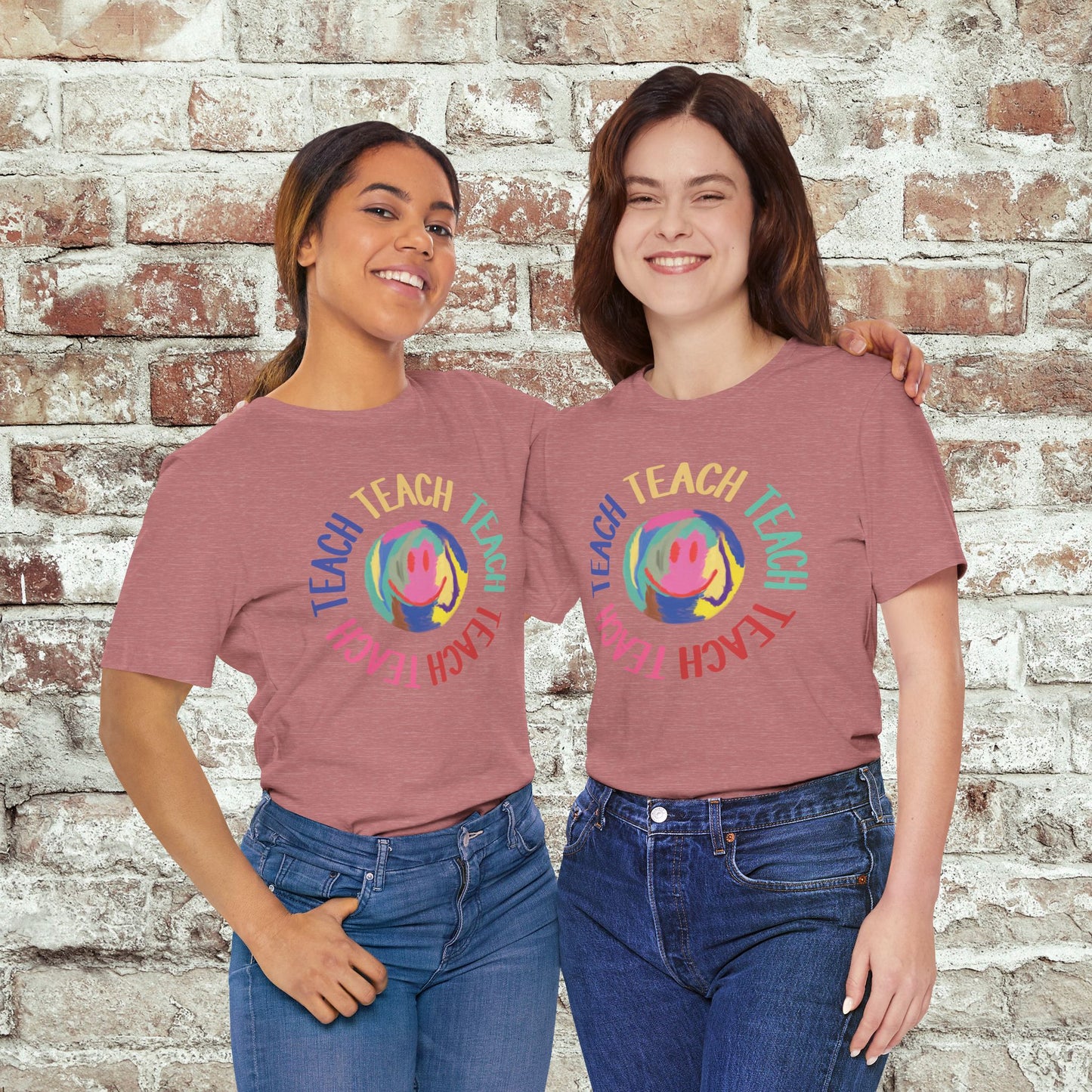 Unisex Soft-Style Teach Teach Teach Shirt for Teachers