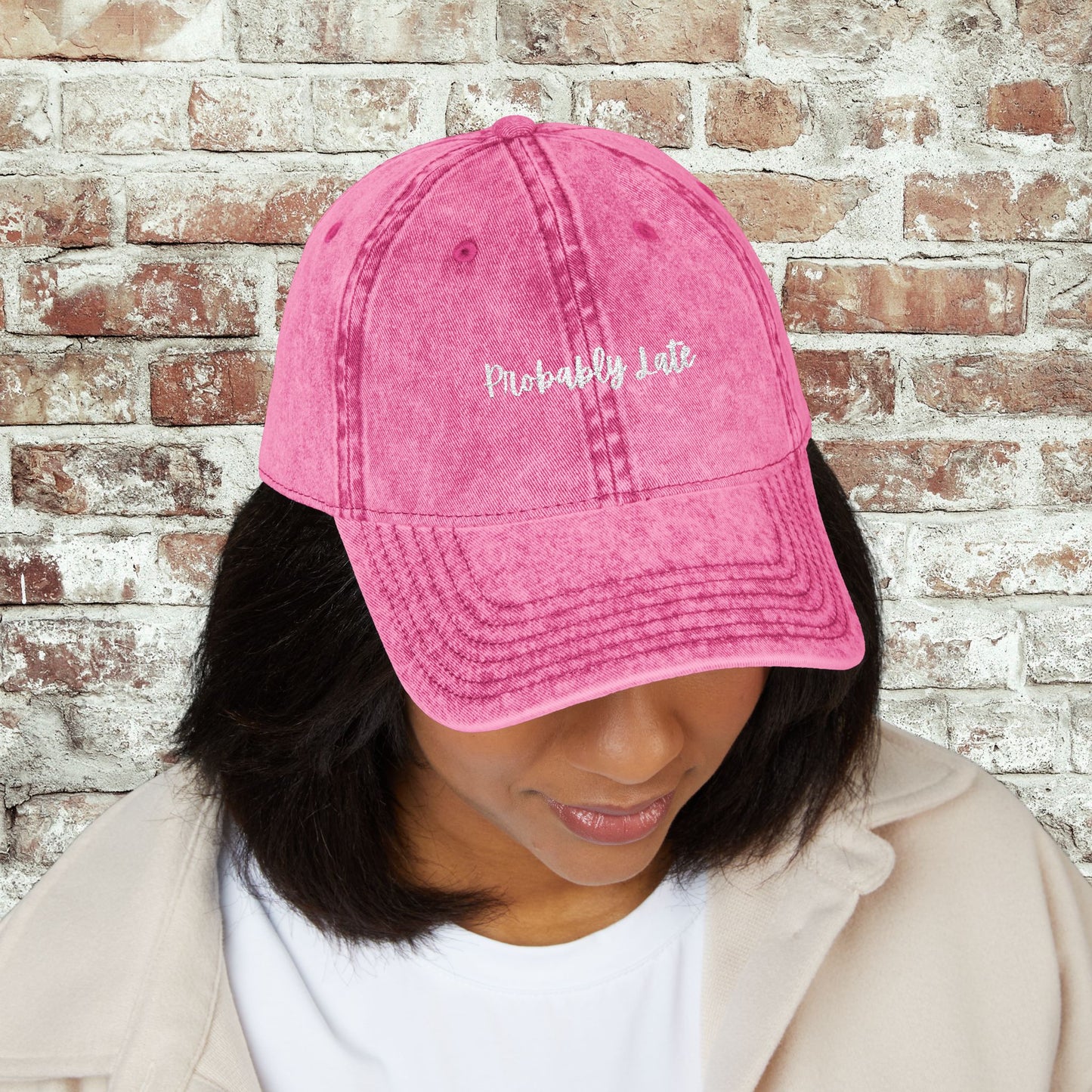 Probably Late Embroidered Distressed Hat