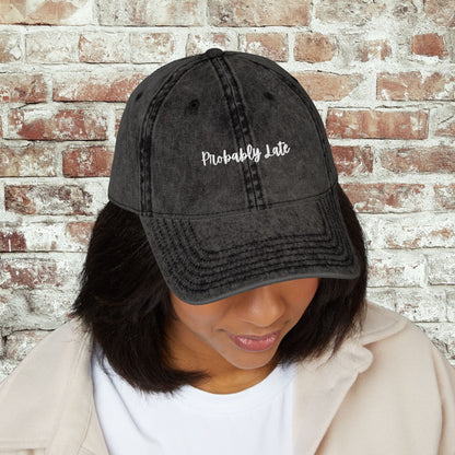 Probably Late Embroidered Distressed Hat