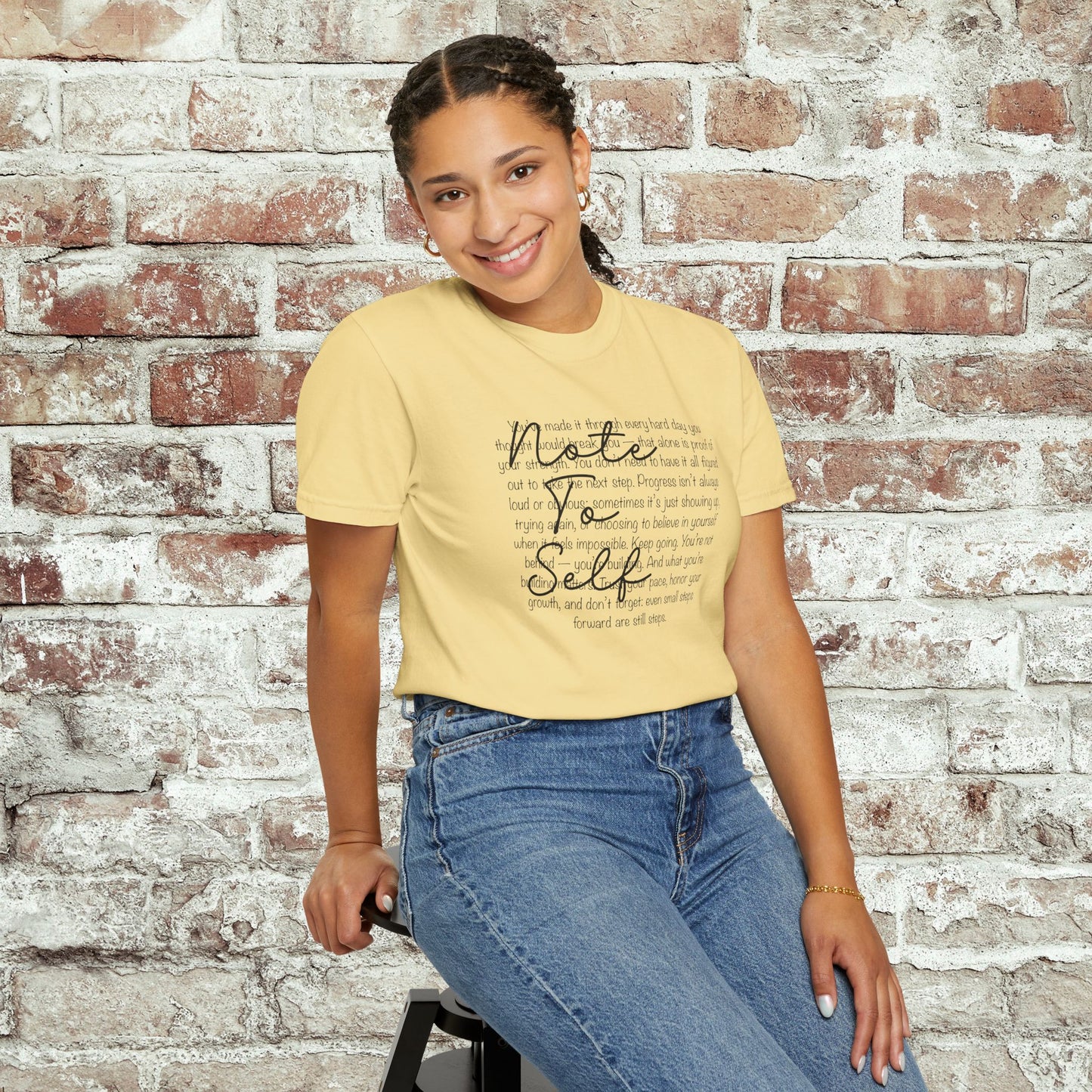 Note to Self Unisex T-Shirt - Motivational Quote Tee, Mental Health Reminder Shirt