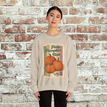Pink Pumpkin Club Sweatshirt, Retro Fall Sweater