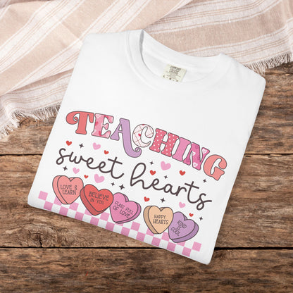 Teaching Sweet Hearts T-Shirt — Teacher Valentine Candy Hearts Tee