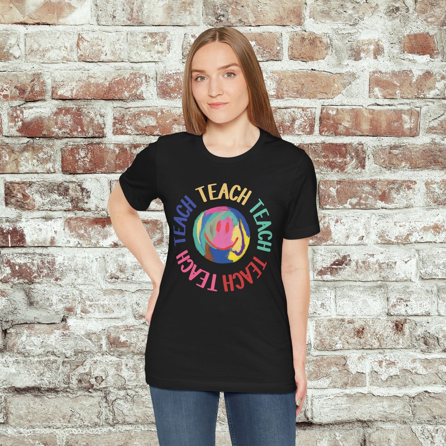 Unisex Soft-Style Teach Teach Teach Shirt for Teachers