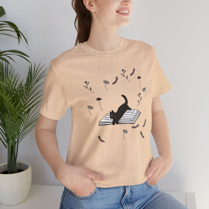 Book Lover's Cat Tee