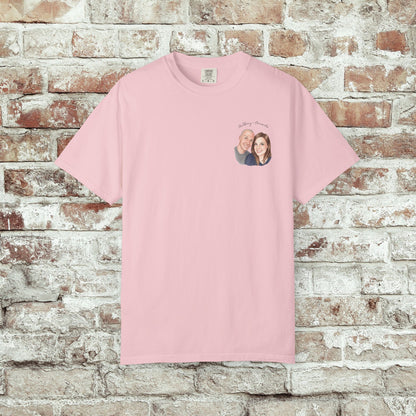 Photo Pocket Tee — Personalized Couple Portrait T‑Shirt