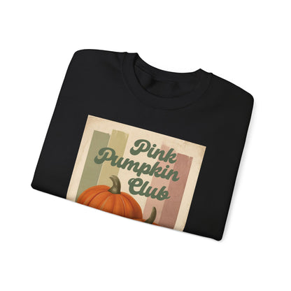 Pink Pumpkin Club Sweatshirt, Retro Fall Sweater