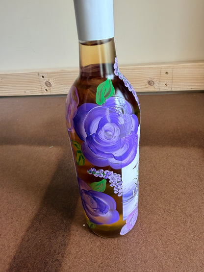 Hand-Painted Glass Bottle
