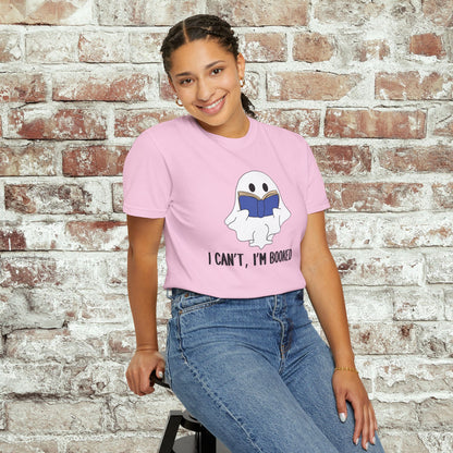 I Cant I'm Booked Ghost Comfort Colors Tee