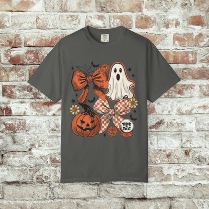 Spooky Halloween Ghost Bow T-shirt
