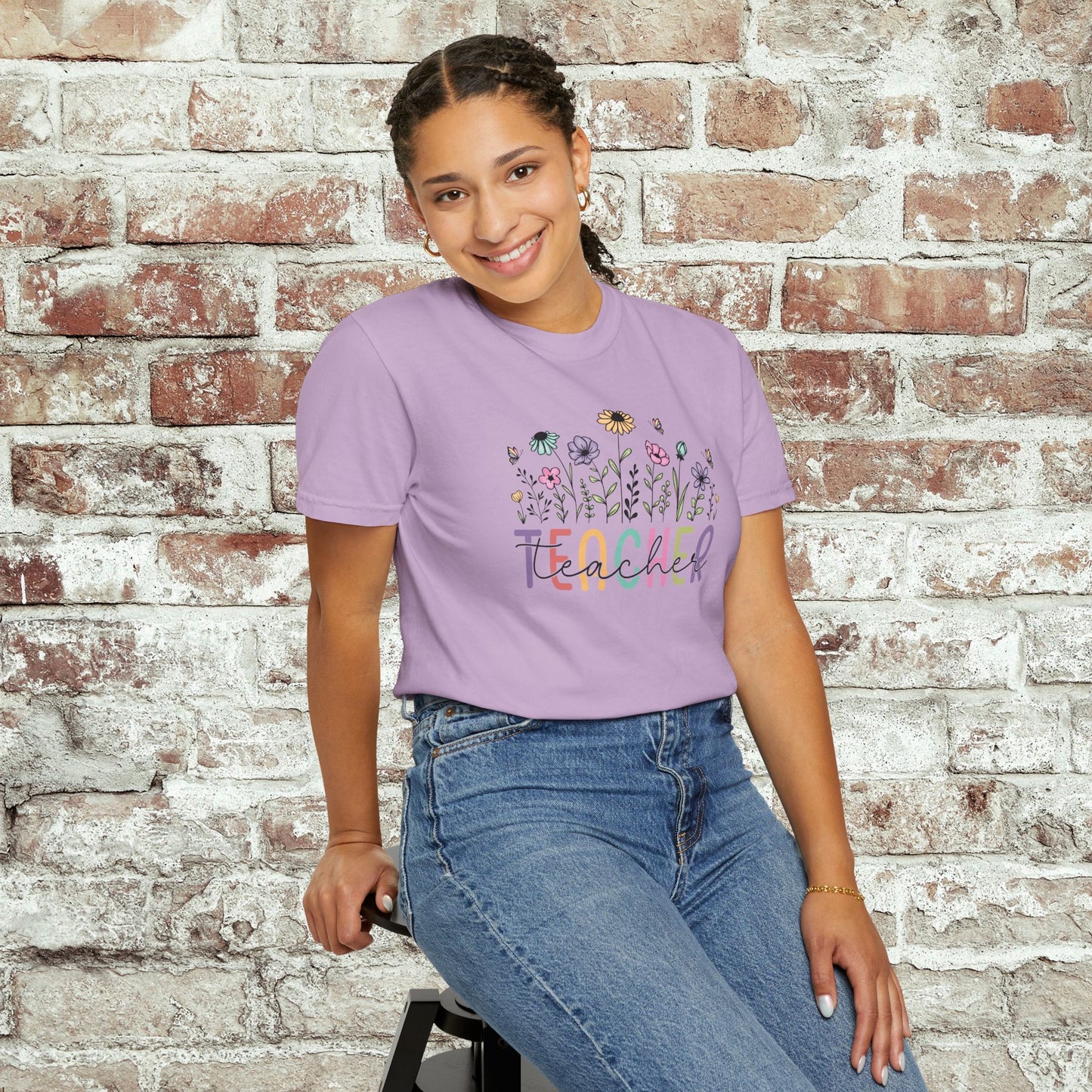 Wildflower Teacher Comfort Colors T-Shirt