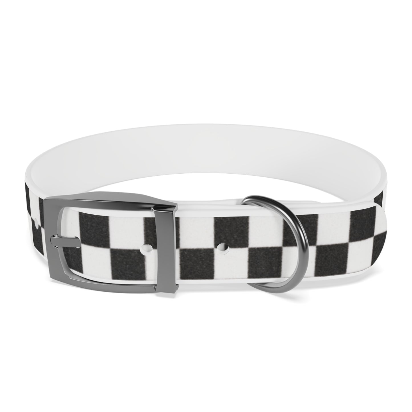 Personalized Checkered Dog Collar