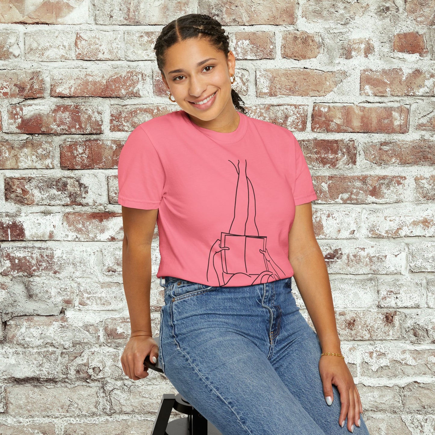 Reader Comfort Colors T-shirt - Feet Up Design