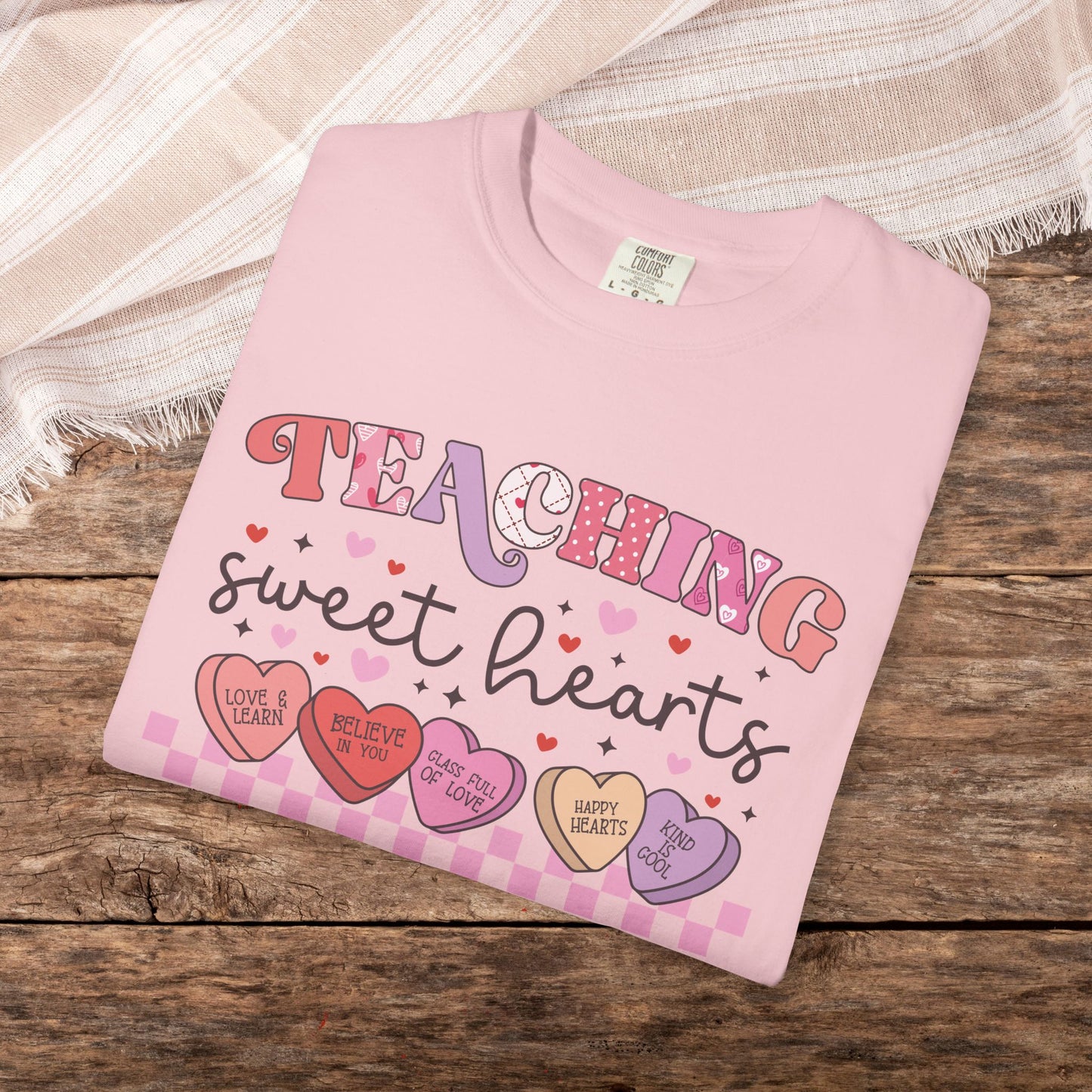 Teaching Sweet Hearts T-Shirt — Teacher Valentine Candy Hearts Tee