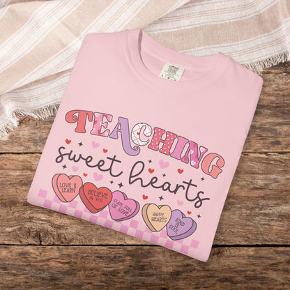 Teaching Sweet Hearts T-Shirt — Teacher Valentine Candy Hearts Tee