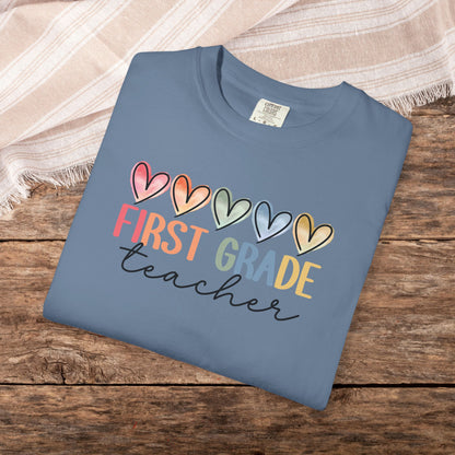 First Grade Teacher Unisex Shirt Comfort Colors
