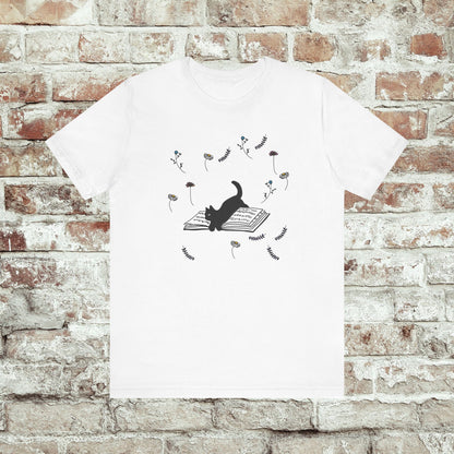 Book Lover's Cat Tee
