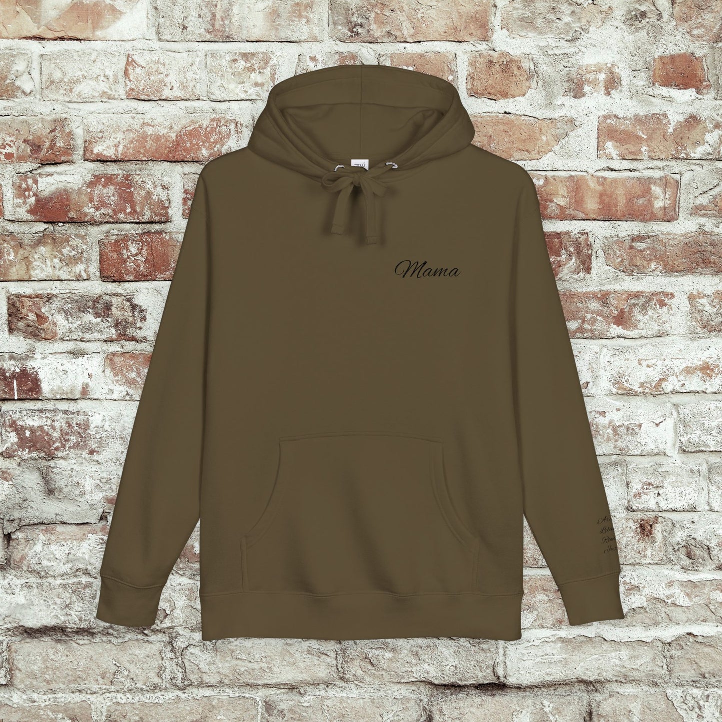 Personalized Embroidered Mama Hoodie with Kids Names