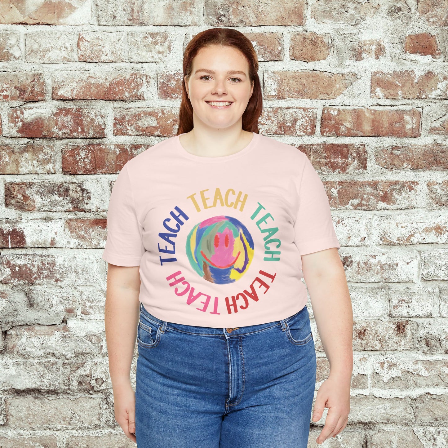 Unisex Soft-Style Teach Teach Teach Shirt for Teachers